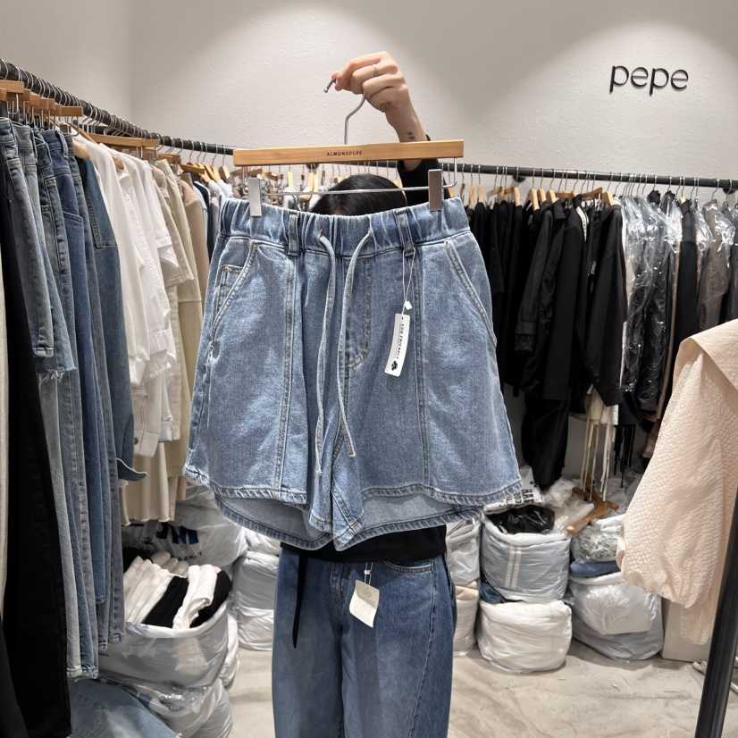 ALMOND PEPE東大門代購女裝新品時尚職業人氣休閑短褲綁帶ALMOND PEPE短褲