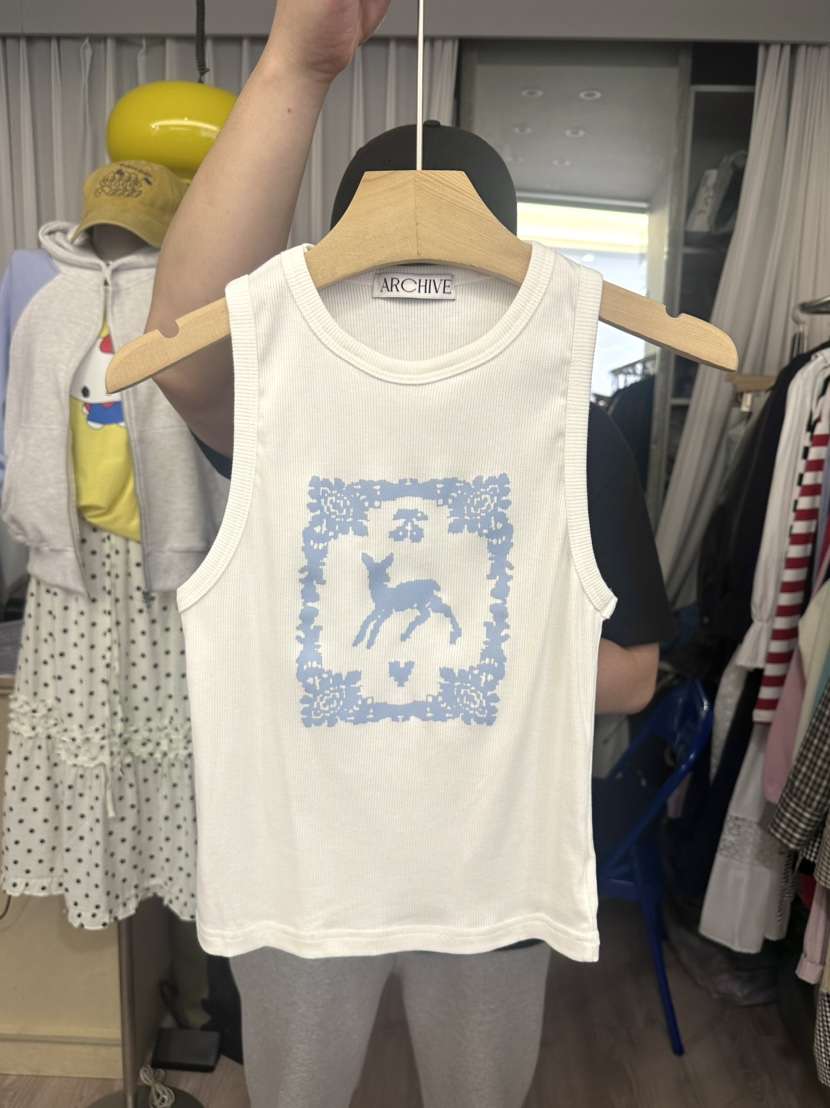 ARCHIVE-P韓國直郵女裝新品25春夏真品休閑熱賣人氣吊帶背心ARCHIVE-P吊帶/背心