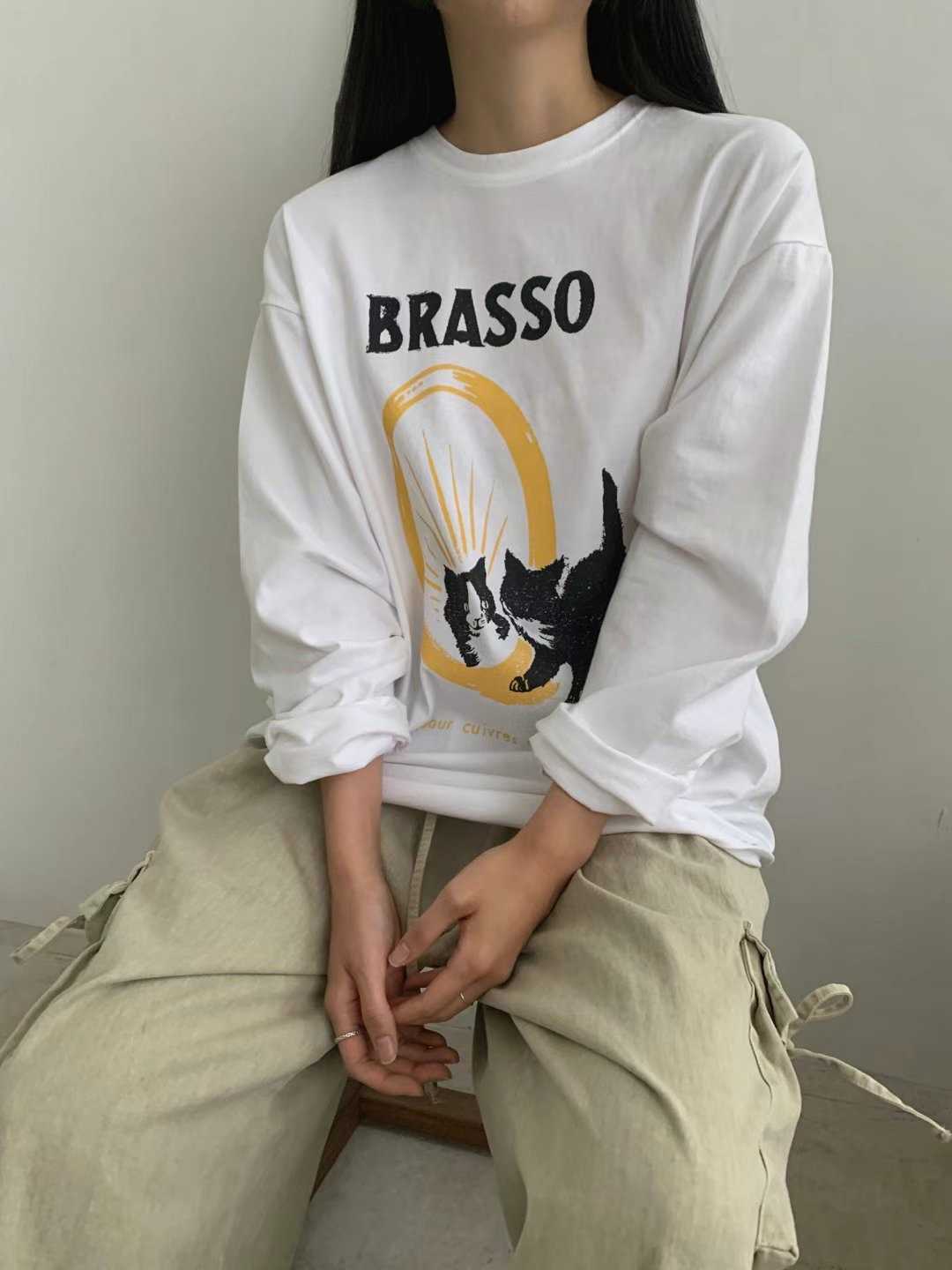 LEVEL韓國直郵女裝新款職業熱賣休閑真品推薦25春夏長袖T恤LEVEL長袖T恤