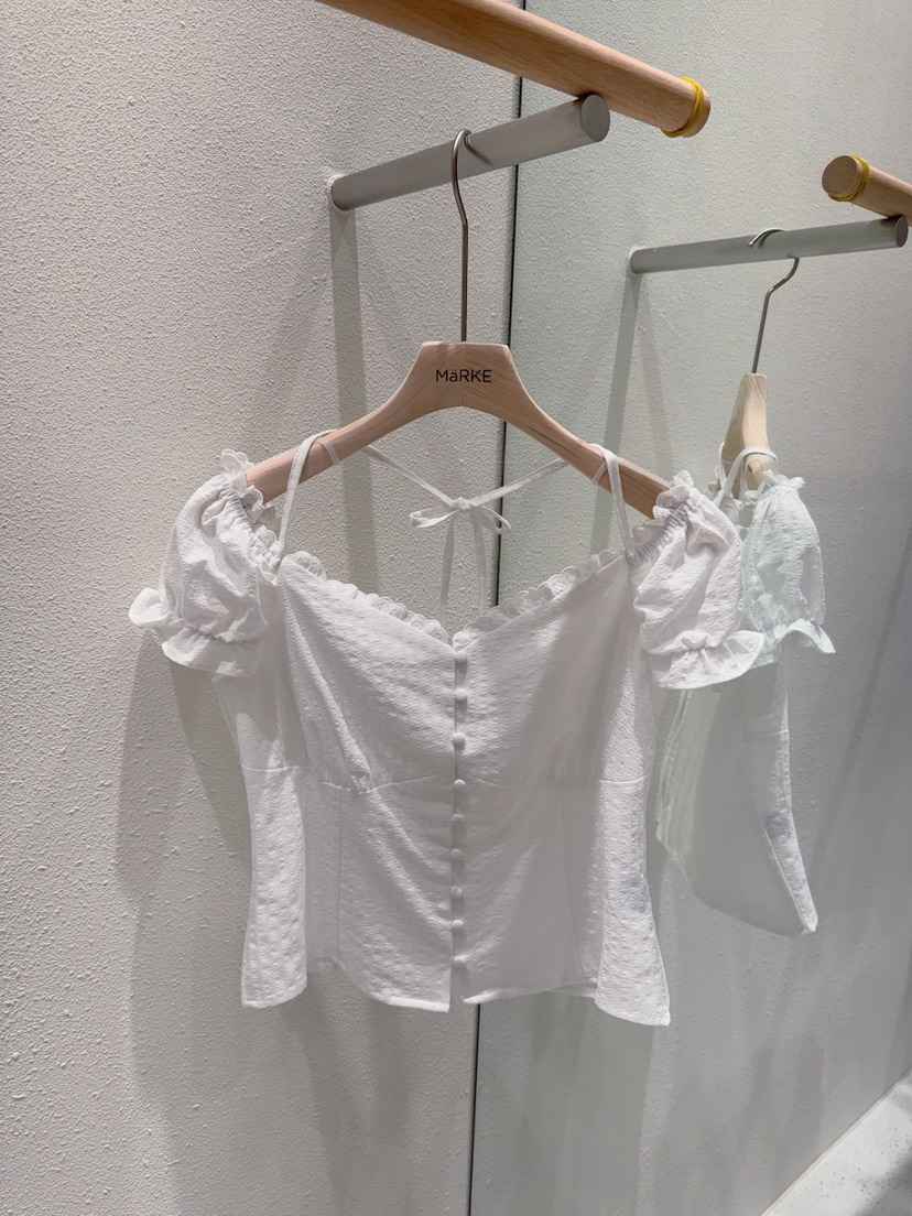 MARKE-P東大門直郵女裝新款休閑25春夏熱賣襯衫蕾絲衫蕾絲MARKE-P襯衫/蕾絲衫