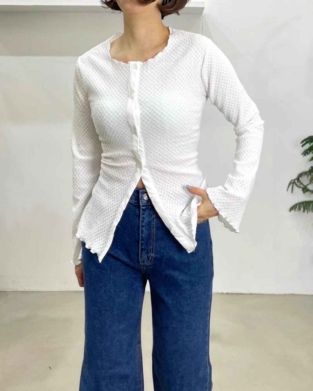 CRUCIALSTAR韓國代購女裝新款職業真品推薦25春夏針織衫開衫CRUCIALSTAR針織衫