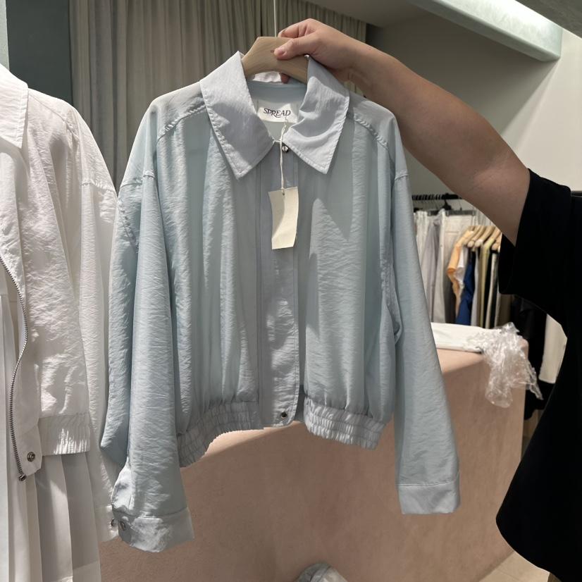 SPREAD韓國直郵㊣女裝新品25春夏休閑人氣熱賣時尚夾克歐根紗SPREAD夾克