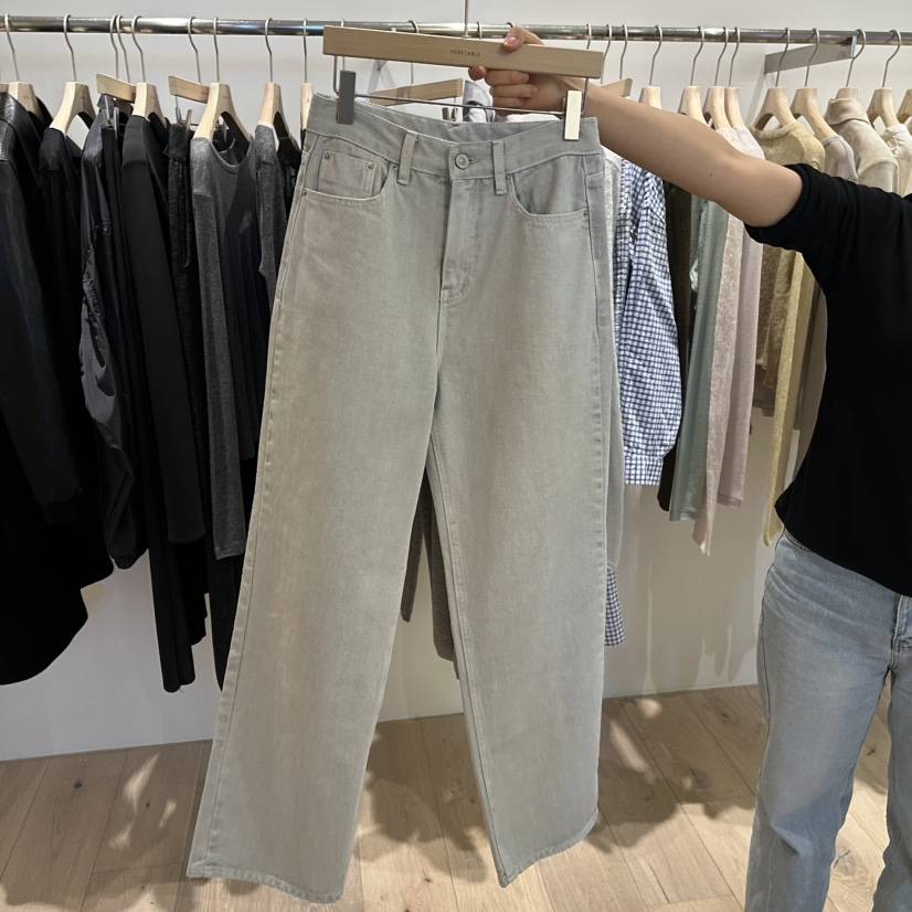 VEGETABLE韓國直郵㊣女裝新品人氣25春夏時尚休閑職業牛仔褲VEGETABLE牛仔褲