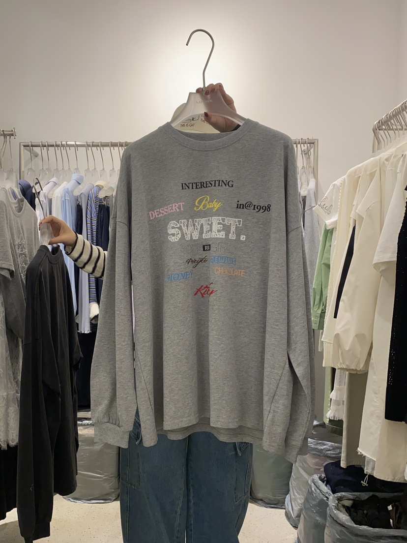 LOOKK韓國㊣直郵東大門代購女裝新品人氣休閑熱賣時尚職業衛衣LOOKK衛衣