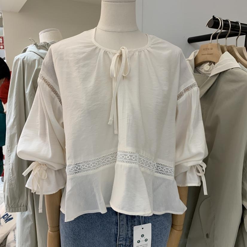 VENIR-a東大門實拍女士新品休閑人氣25春夏熱賣襯衫蕾絲衫VENIR-a襯衫/蕾絲衫