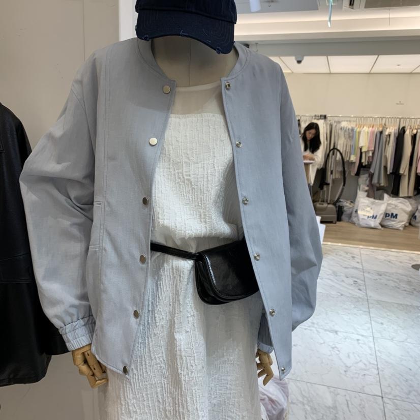 VENIR-a韓國代購女士新品職業25春夏時尚推薦熱賣夾克亞麻VENIR-a夾克