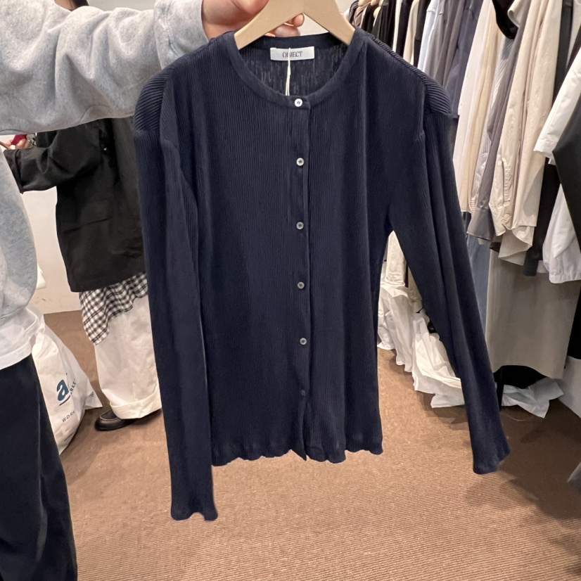 OBJECT韓國代購女裝新品熱賣時尚職業推薦25春夏襯衫蕾絲衫褶皺OBJECT襯衫/蕾絲衫