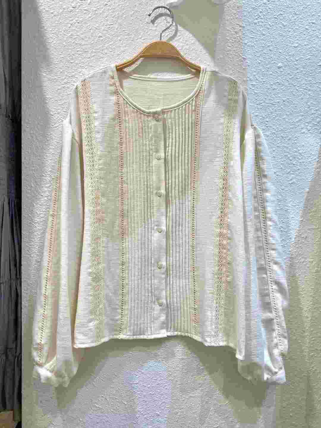 ANDYWARHOL直郵韓國代購㊣女裝新品25春夏職業休閑襯衫蕾絲衫ANDYWARHOL襯衫/蕾絲衫