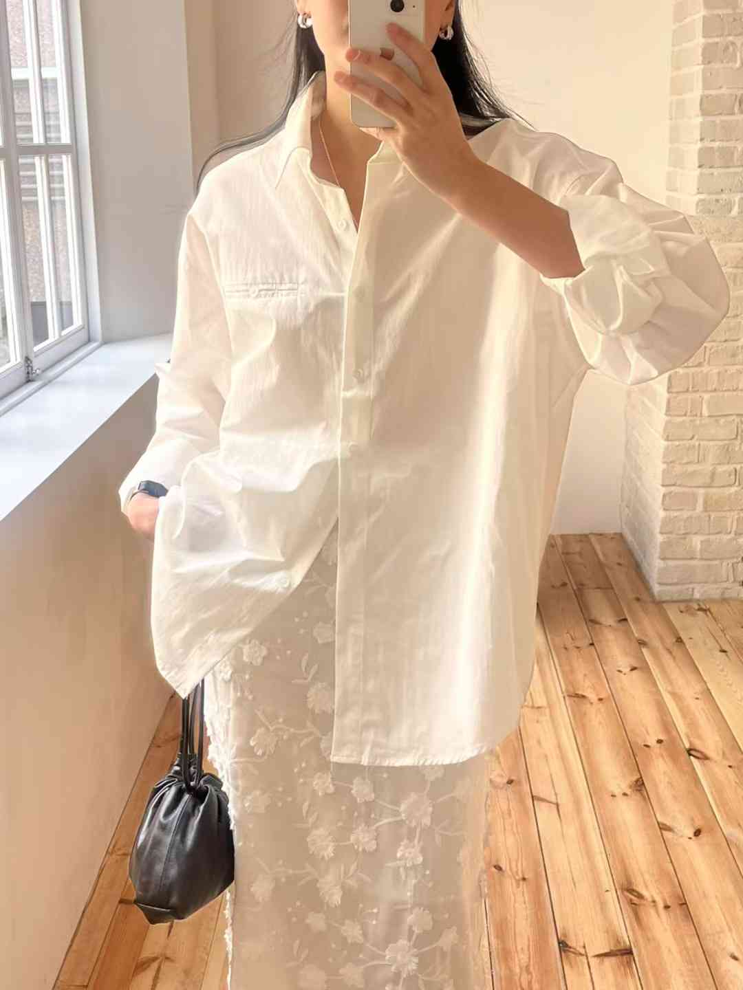 DAOWL韓國直郵㊣東大門實拍女裝新款職業休閑熱賣襯衫蕾絲衫NUFF襯衫/蕾絲衫