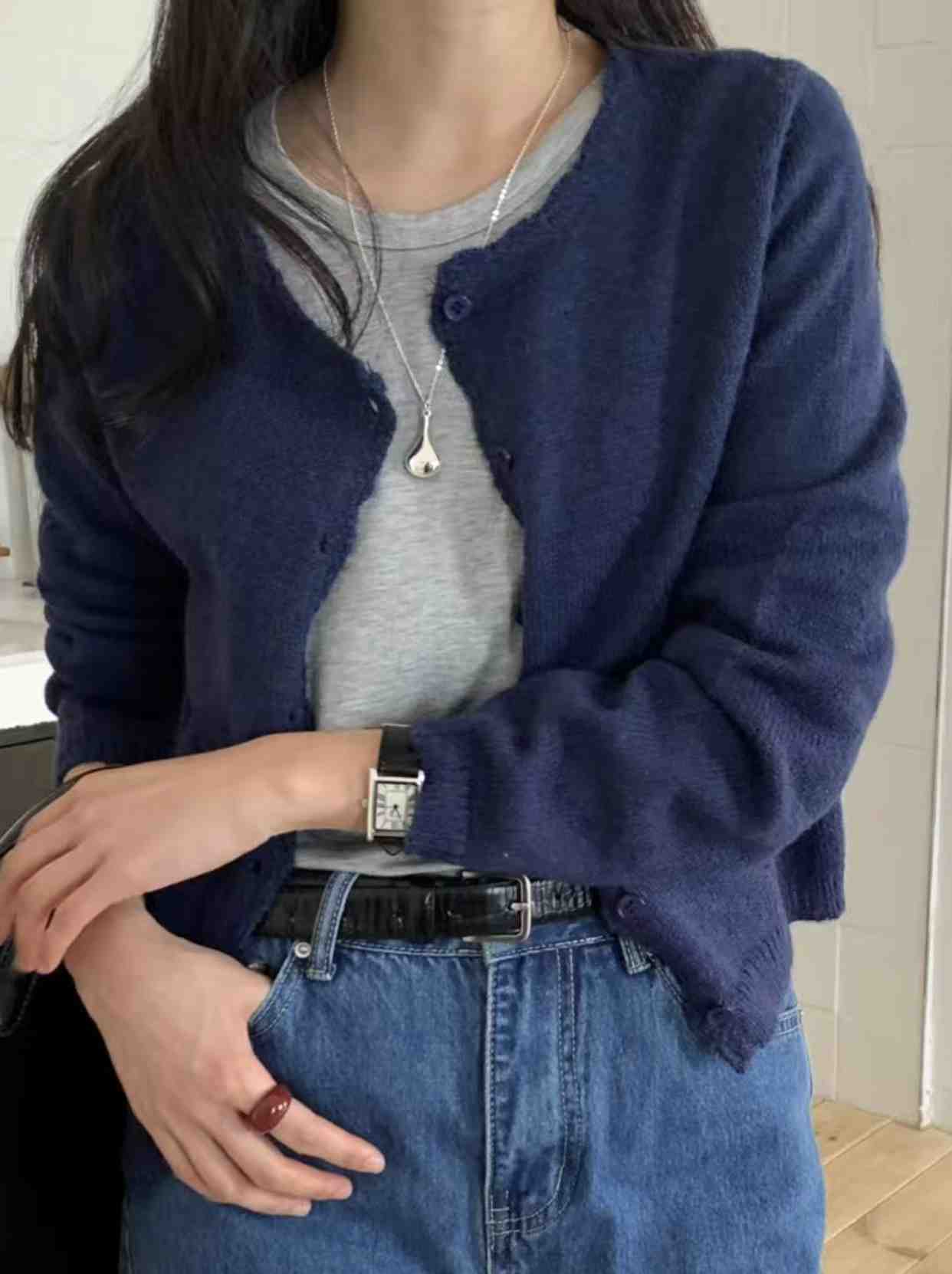 DAOWL直郵韓國代購㊣女裝新款職業休閑推薦人氣時尚25春夏針織衫NUFF針織衫