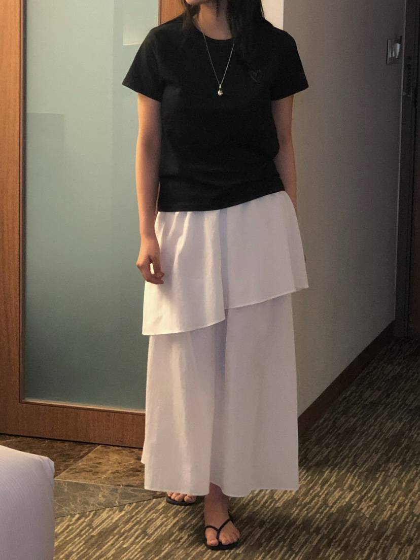 ONDO-P韓國直郵㊣女裝新款時尚人氣職業熱賣休閑推薦長裙雙層ONDO-P長裙