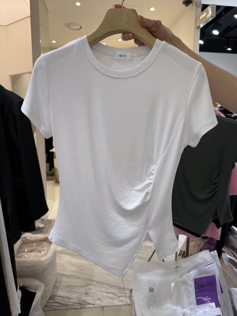 YIKHO STYLE韓國直郵㊣女裝新品人氣時尚職業休閑推薦25春夏T恤YIKHO STYLET恤