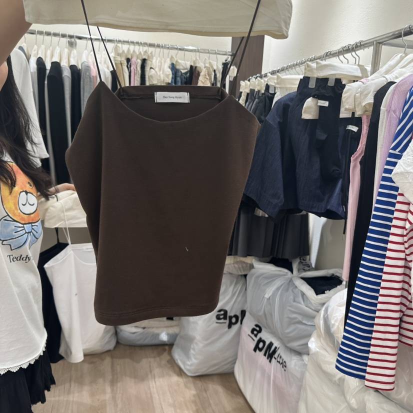 HANSUNGHYUN東大門代購女裝新品人氣時尚休閑真品25春夏吊帶背心HANSUNGHYUN吊帶/背心
