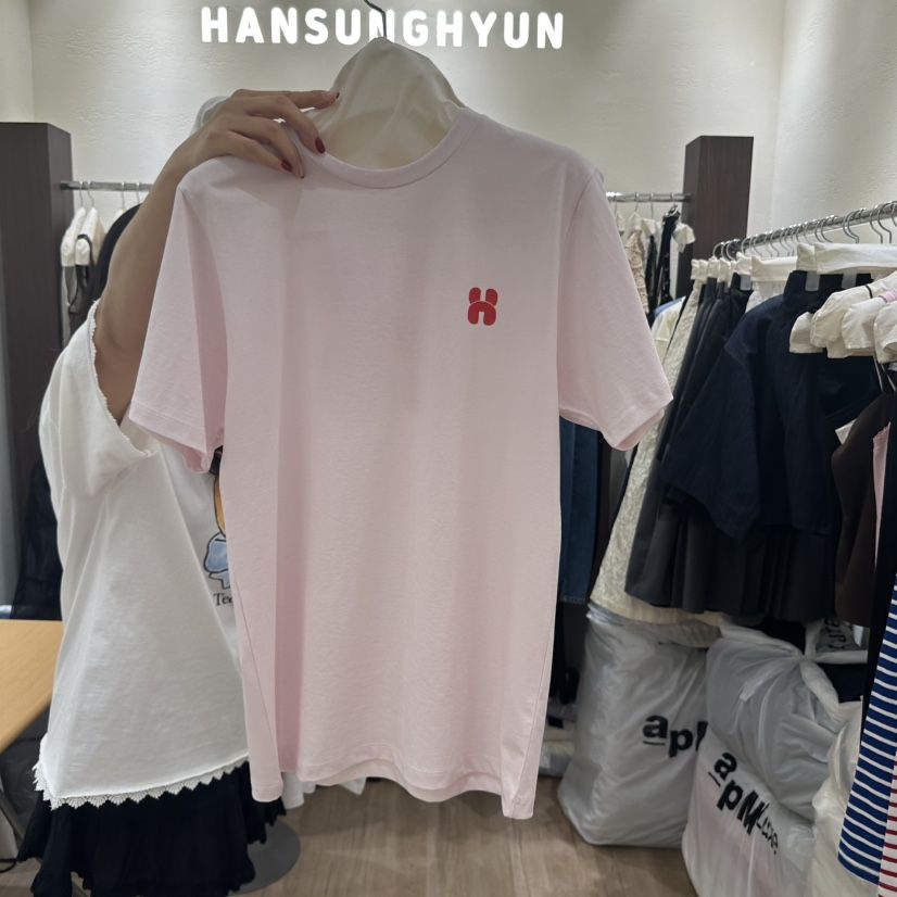 HANSUNGHYUN韓國代購女裝新款職業時尚推薦熱賣25春夏T恤兔子HANSUNGHYUNT恤