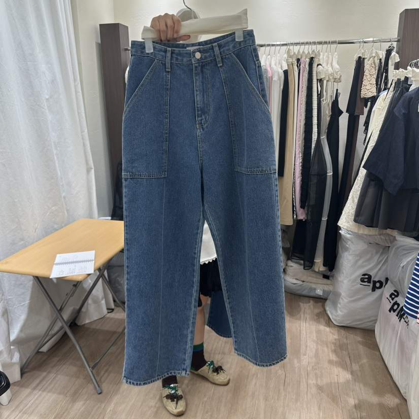 HANSUNGHYUN東大門代購女裝新品職業人氣真品推薦牛仔褲口袋HANSUNGHYUN牛仔褲