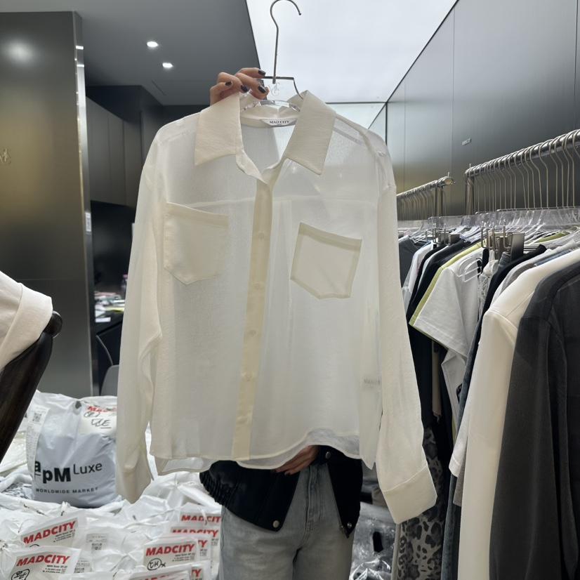 MADCITY韓國直郵女士新品休閑真品職業推薦熱賣時尚襯衫蕾絲衫MADCITY襯衫/蕾絲衫