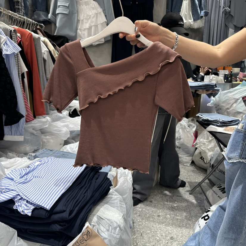 A-DEL東大門直郵女裝新品25春夏熱賣真品時尚休閑職業人氣T恤A-DELT恤