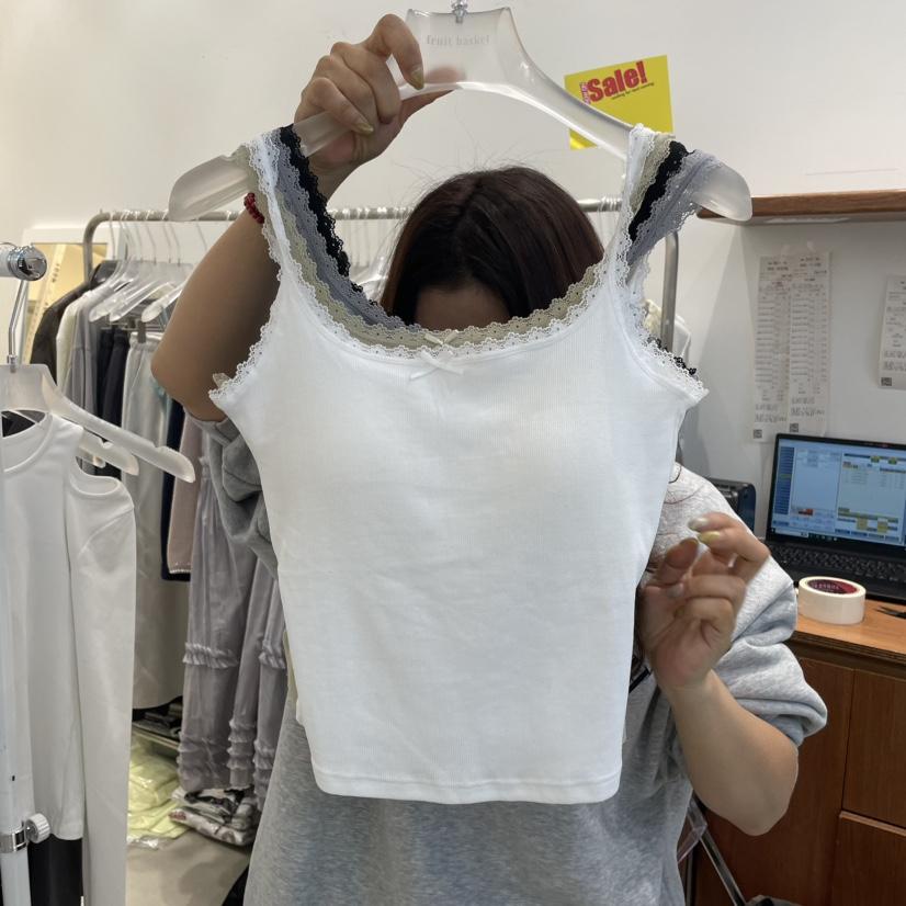 FRUIT BASKET韓國直郵㊣東大門實拍女裝新品時尚人氣吊帶背心FRUIT BASKET吊帶/背心