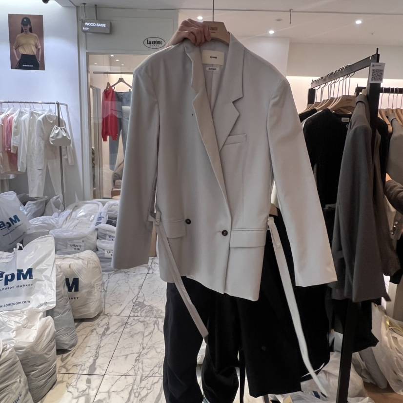 LA MAGIE FEMME韓國㊣直郵東大門代購女裝新品時尚夾克含腰帶Lamagie Femme夾克