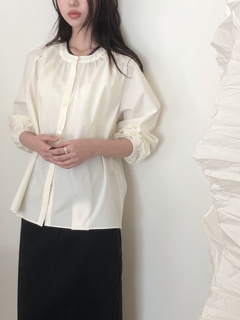LE BUTTER韓國直郵女士新款休閑職業25春夏推薦襯衫蕾絲衫LE BUTTER襯衫/蕾絲衫