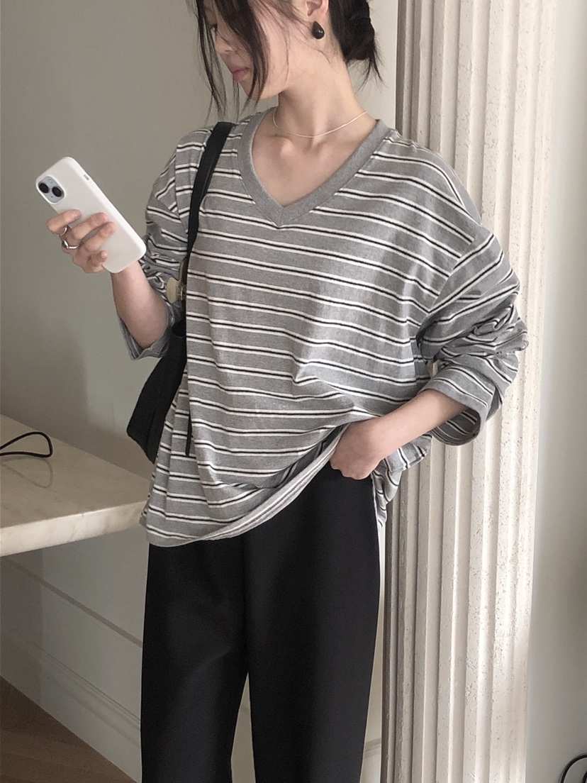 LE BUTTER韓國代購女士新品推薦人氣熱賣休閑時尚真品長袖T恤LE BUTTER長袖T恤