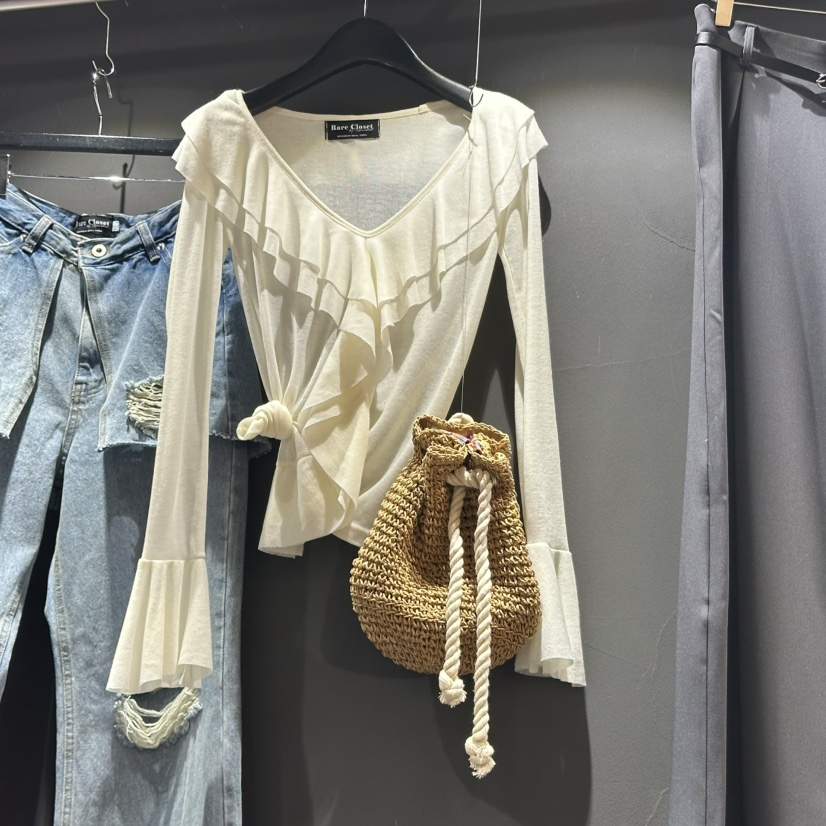 RARE CLOSET東大門實拍女裝新品25春夏熱賣推薦休閑長袖T恤RARE CLOSET長袖T恤
