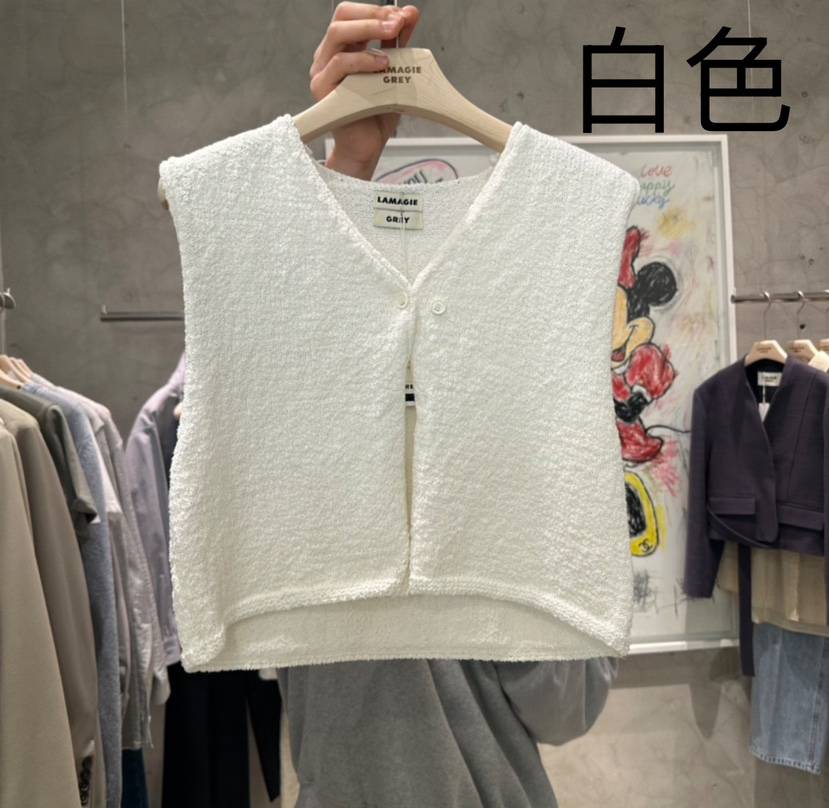 LAMAGIEPIE東大門實拍女裝新品時尚熱賣人氣真品25春夏馬甲LAMAGIE GREY馬甲