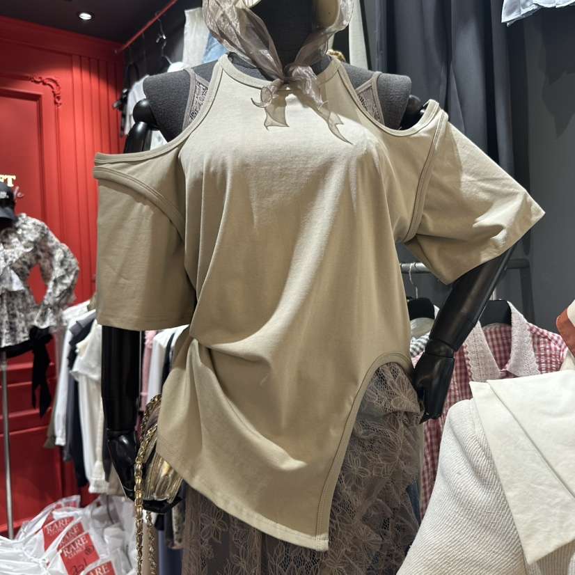RARE CLOSET韓國代購女裝新款25春夏推薦職業人氣真品休閑T恤RARE CLOSETT恤