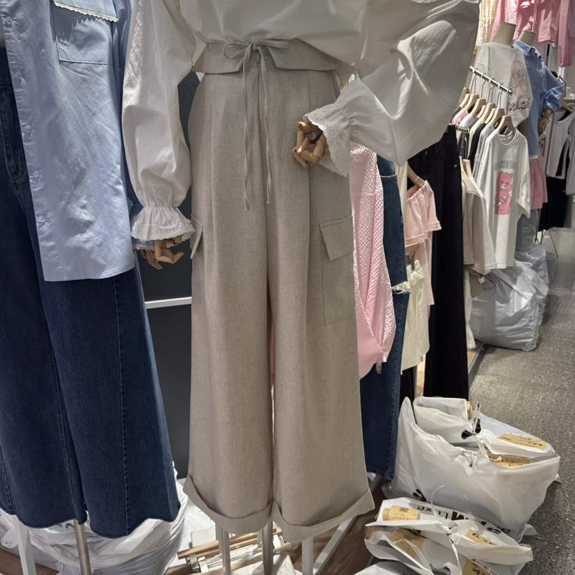 DELLING東大門直郵女士新品25春夏職業時尚熱賣人氣休閑休閑褲DELLING休閑褲