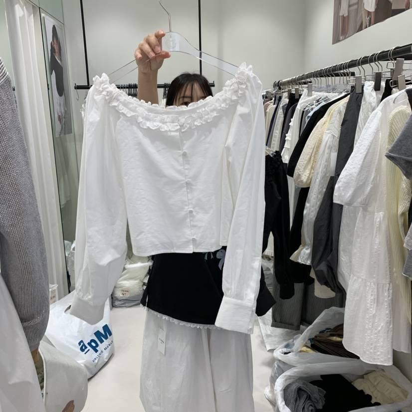 YUNBAL韓國代購女裝新款人氣推薦休閑真品熱賣25春夏襯衫蕾絲衫YUNBAL襯衫/蕾絲衫