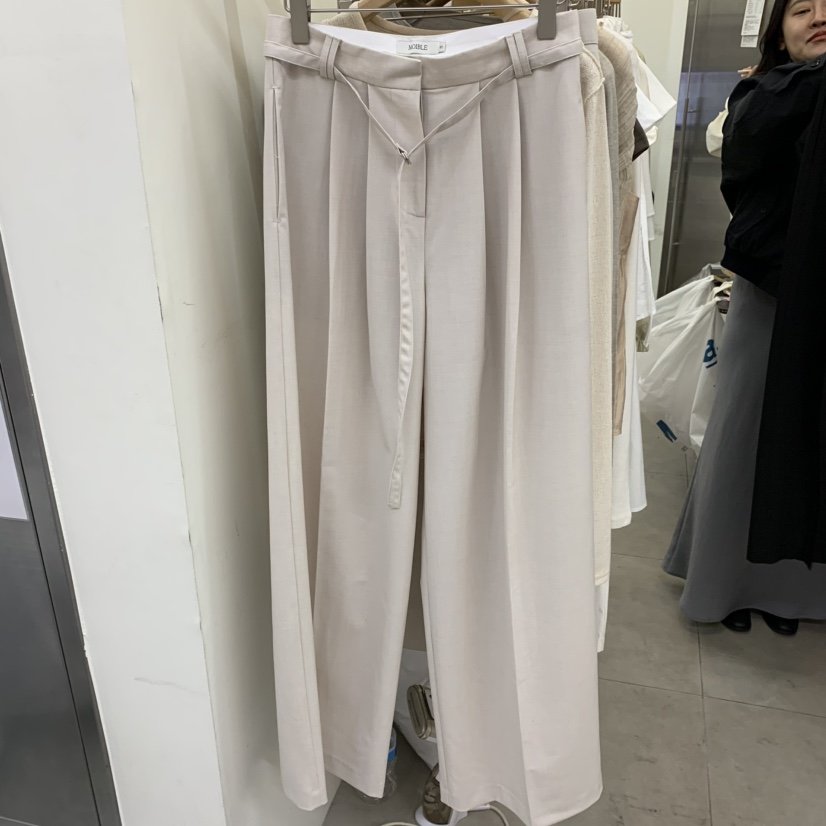 MOIBLE韓國直郵女裝新品人氣休閑25春夏真品職業休閑褲含腰帶MOIBLE休閑褲