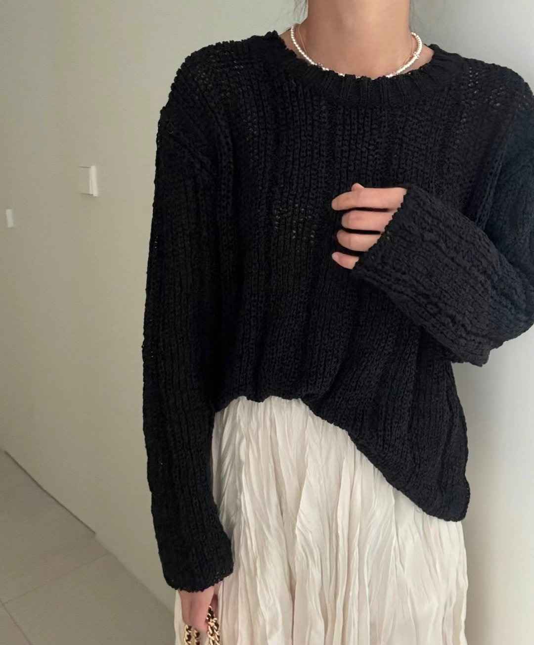 RIPPLE東大門實拍女裝新款25春夏職業真品時尚熱賣人氣針織衫RIPPLE針織衫