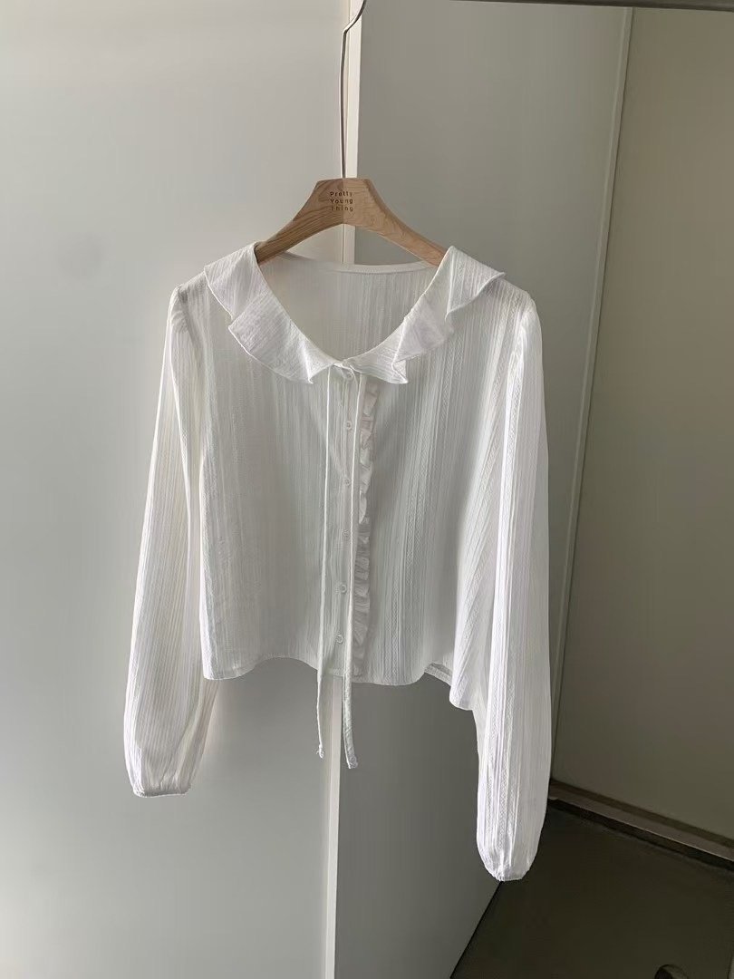 PYT-ot韓國代購女士新款熱賣職業25春夏時尚推薦襯衫蕾絲衫pretty young thing襯衫/蕾絲衫
