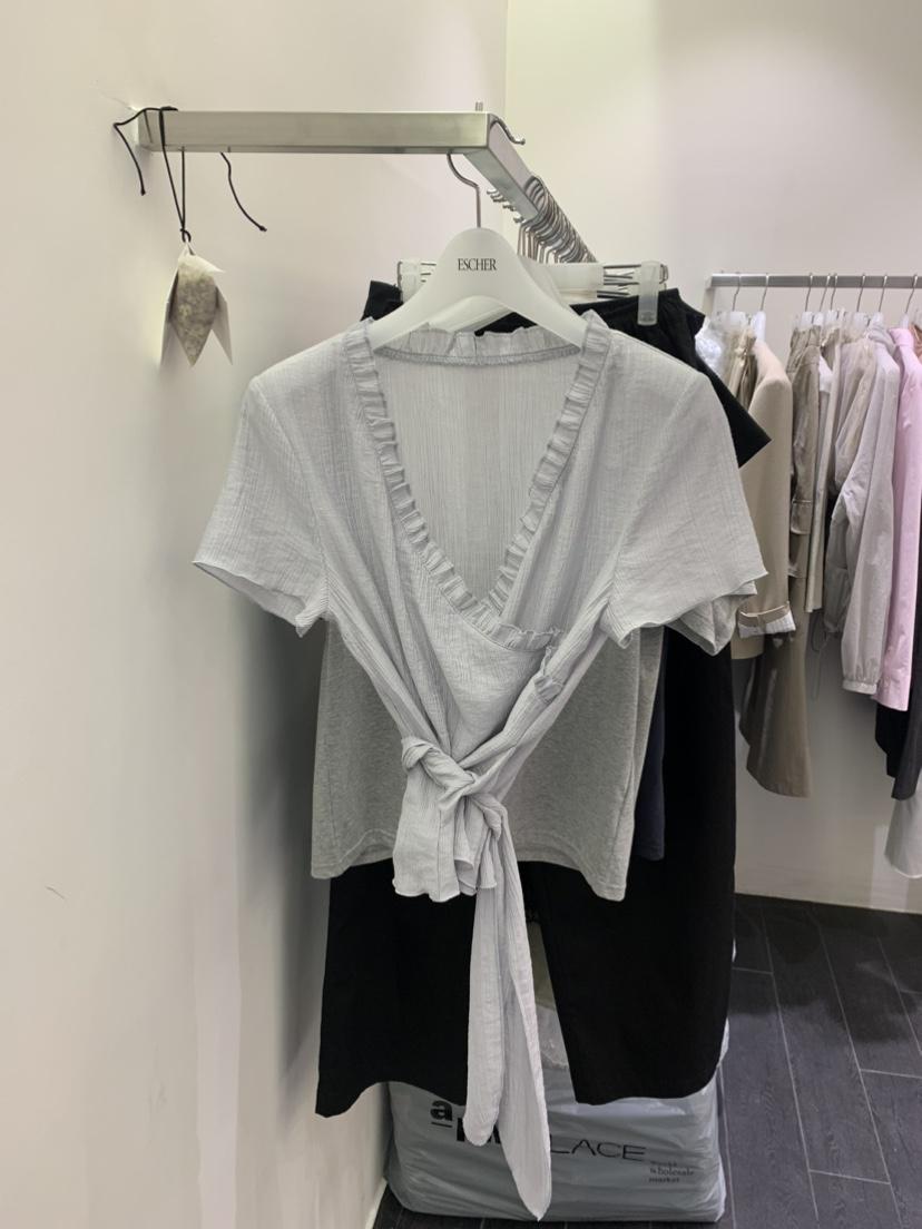 ESCHER東大門實拍女裝新品真品熱賣休閑推薦25春夏襯衫蕾絲衫ESCHER襯衫/蕾絲衫