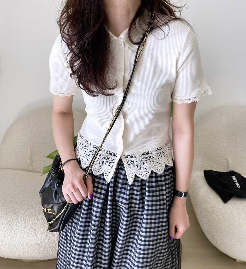 HANNA-A韓國直郵㊣東大門實拍女裝新品25春夏休閑熱賣針織衫HANNA針織衫