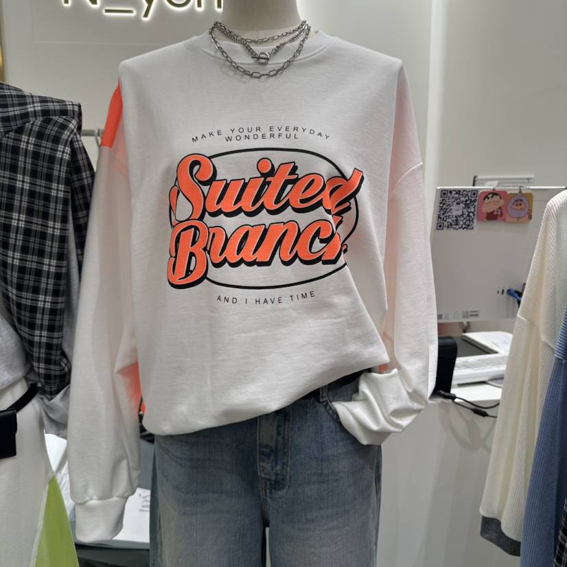 N YEN直郵韓國代購㊣女裝新品25春夏時尚長袖T恤連帽衫透明N YEN長袖T恤