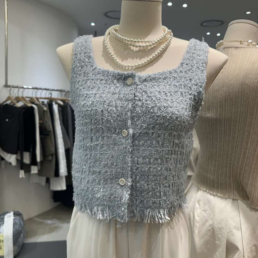 BUTTER-P韓國㊣直郵東大門代購女裝新品休閑25春夏職業馬甲BUTTER-P馬甲