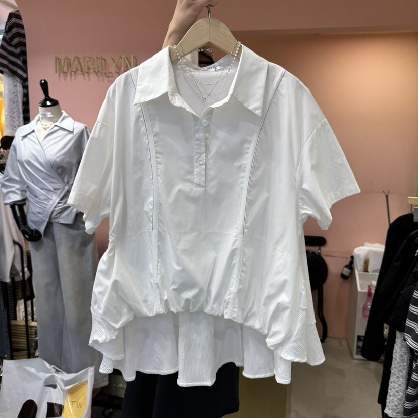 MARILYN直郵韓國代購㊣女裝新品職業人氣推薦休閑襯衫蕾絲衫MARILYN襯衫/蕾絲衫