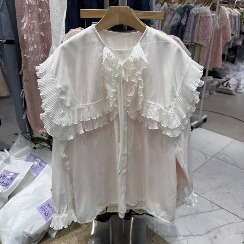 VIRUS韓國㊣直郵東大門代購女裝新品25春夏熱賣休閑襯衫蕾絲衫VIRUS襯衫/蕾絲衫