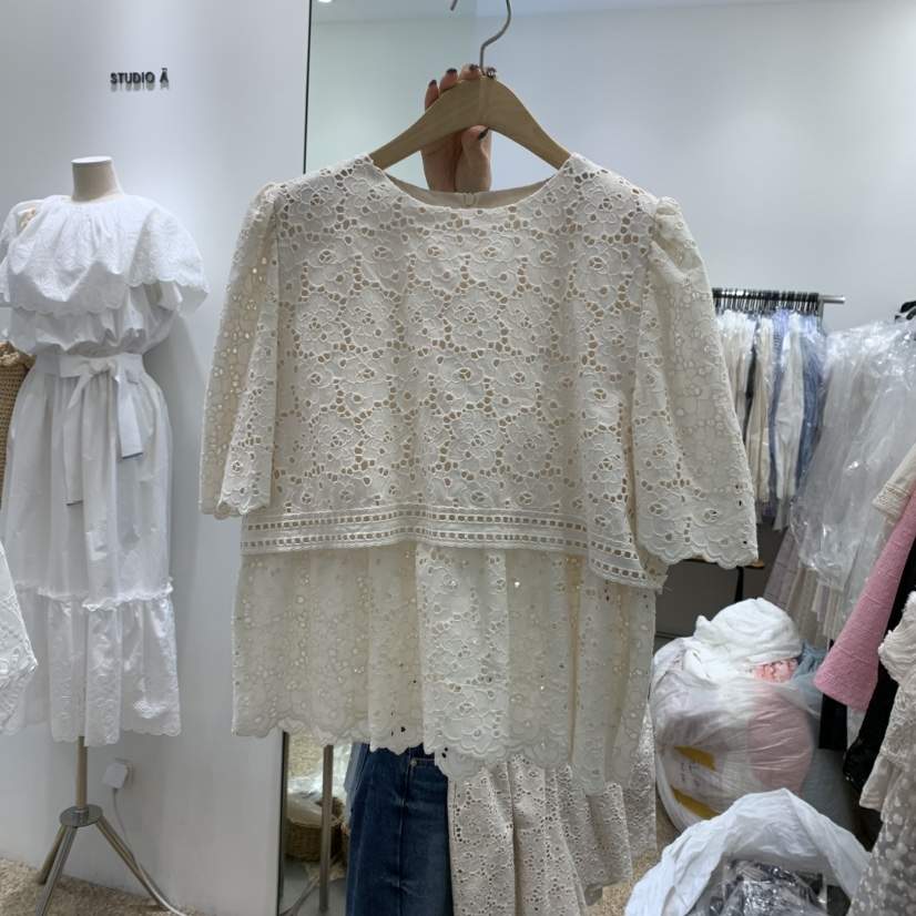 A韓國直郵㊣女裝新品休閑推薦時尚25春夏職業熱賣襯衫蕾絲衫A STORE襯衫/蕾絲衫
