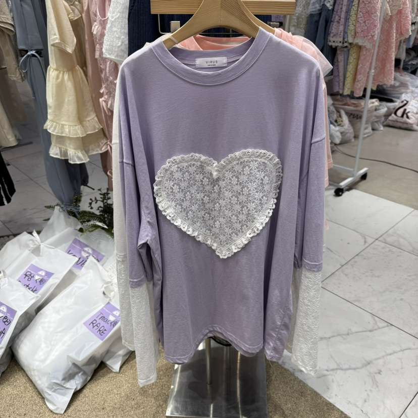 VIRUS韓國直郵㊣女裝新品職業人氣推薦休閑熱賣時尚長袖T恤VIRUS長袖T恤