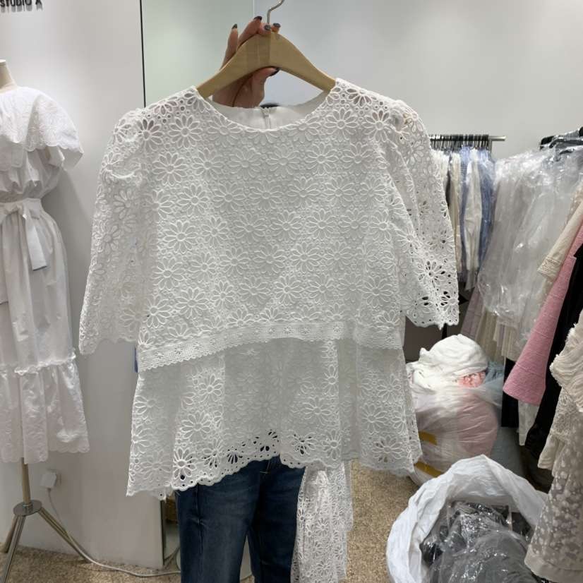 A直郵韓國代購㊣女裝新品熱賣人氣時尚25春夏推薦襯衫蕾絲衫A STORE襯衫/蕾絲衫