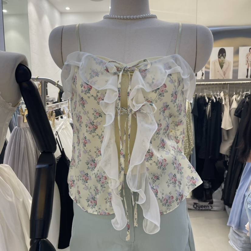 CHARLES THE SECOND韓國㊣直郵東大門代購女裝新品休閑吊帶背心CHARLES THE SECOND/CHEAP-CHIC吊帶/背心