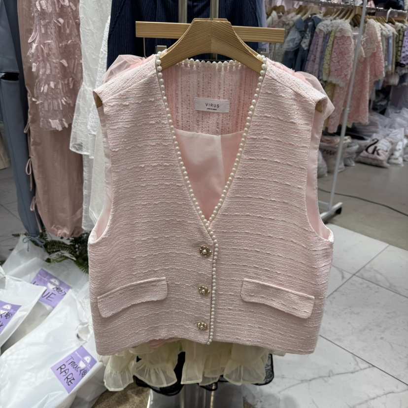 VIRUS直郵韓國代購㊣女裝新品休閑時尚推薦人氣25春夏職業馬甲VIRUS馬甲