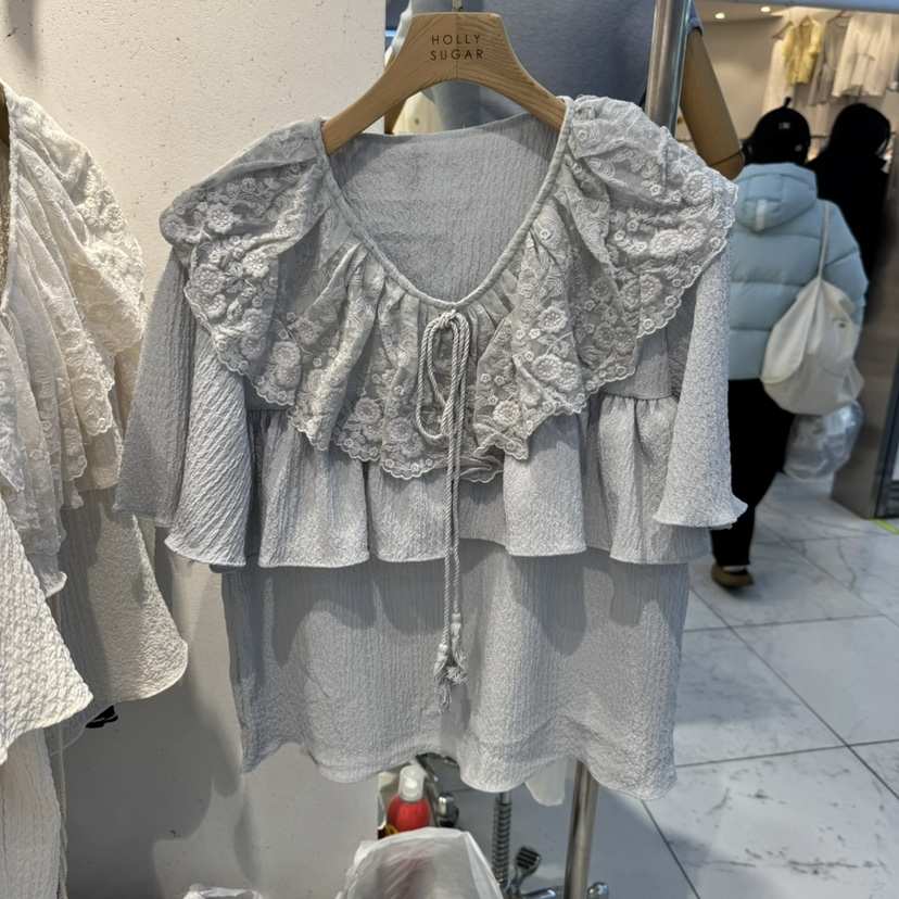 PIT A PAT直郵韓國代購㊣女裝新款熱賣休閑職業襯衫蕾絲衫PIT A PAT襯衫/蕾絲衫