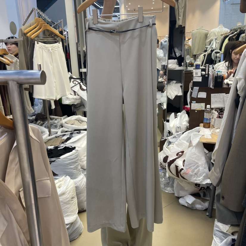 SANS韓國直郵㊣女裝新款職業熱賣25春夏時尚推薦休閑褲含腰帶SANS休閑褲