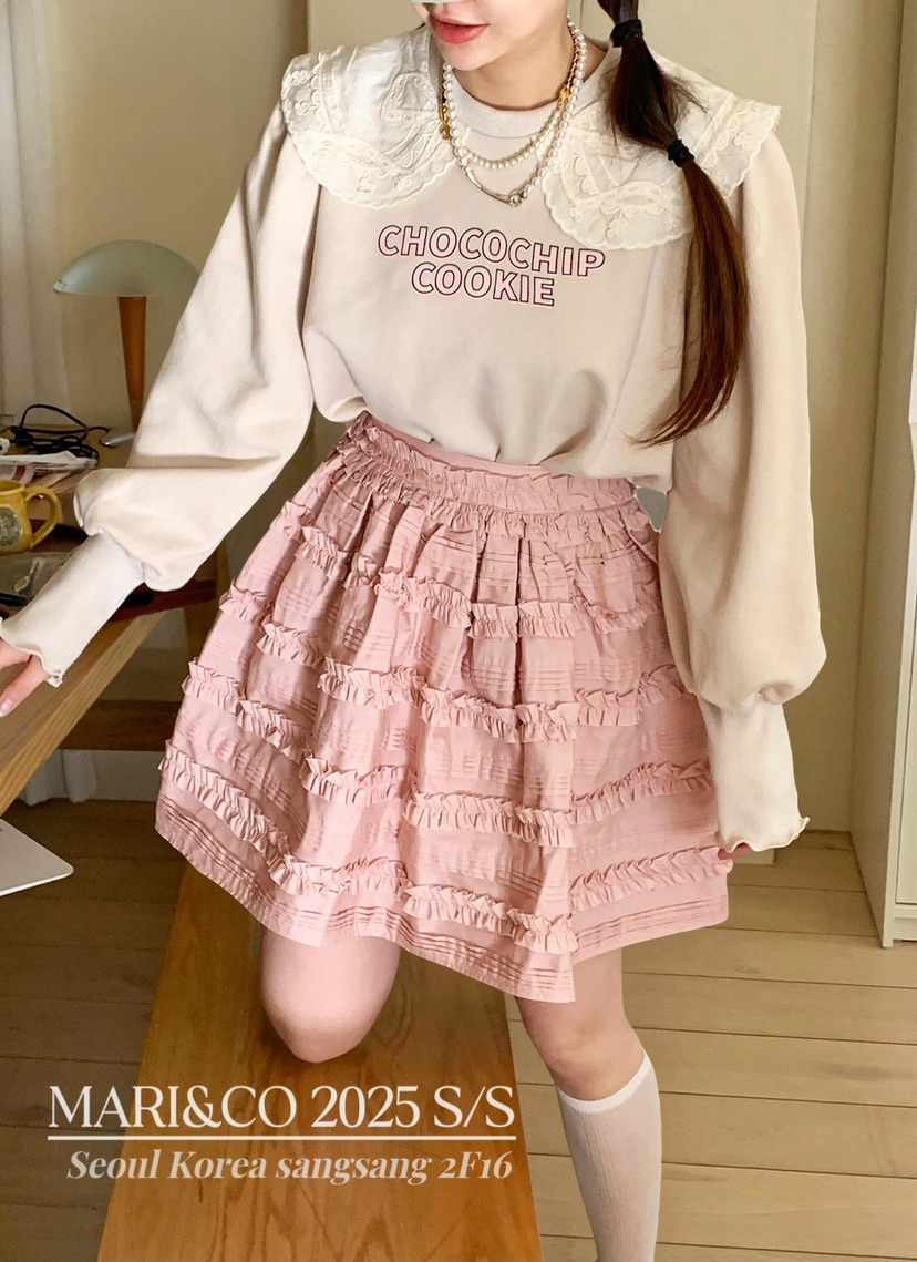 MARI CO直郵韓國代購㊣女裝新款時尚25春夏熱賣職業休閑衛衣MARI CO衛衣