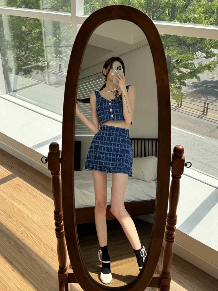 JOURNEY韓國㊣直郵東大門代購女裝新品時尚熱賣套裝兩件套花呢JOURNEY套裝