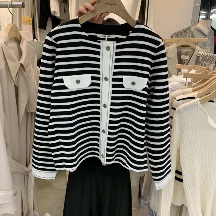 AFTERGLOW韓國直郵㊣東大門實拍女裝新品25春夏職業針織衫開衫AFTERGLOW針織衫