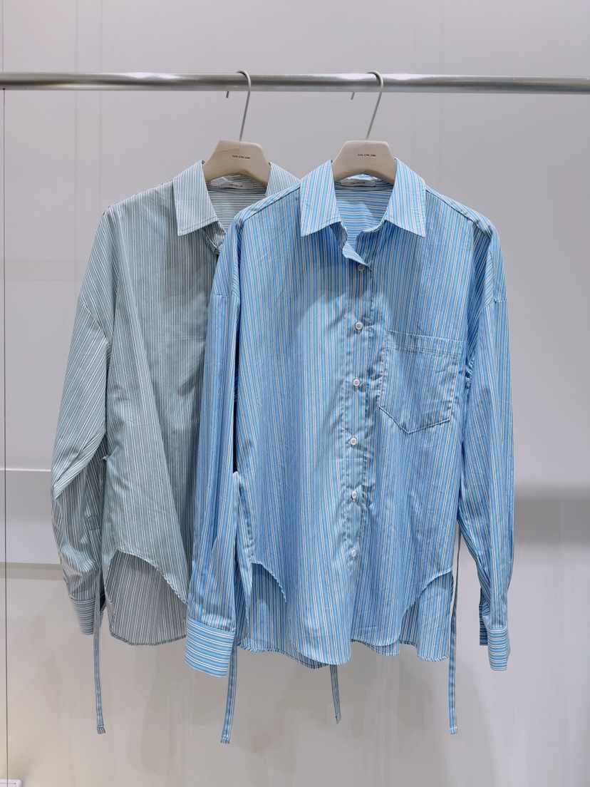 LIMLIMLIM直郵韓國代購㊣女裝新品25春夏熱賣襯衫蕾絲衫含腰繩LIM LIM LIM襯衫/蕾絲衫